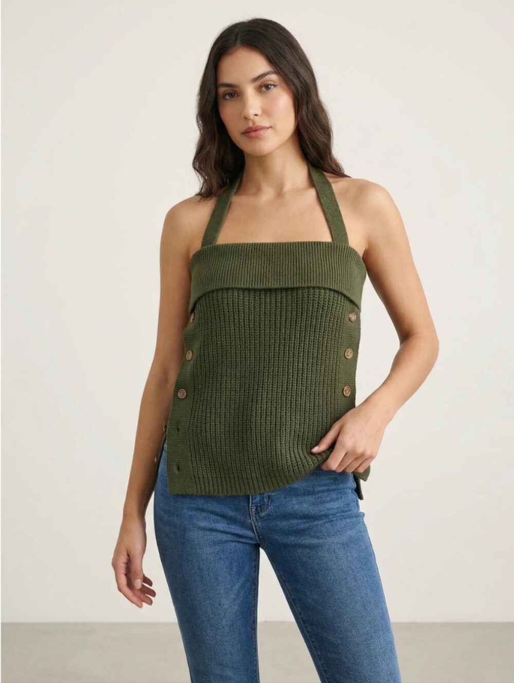 NWT Zara SRPLS Halter Tube Knit Top. Size L